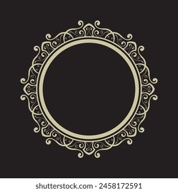 Ornamental round frame design, for logo and text