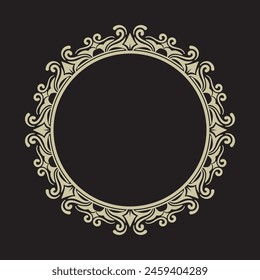 Ornamental round frame design, for logo and text