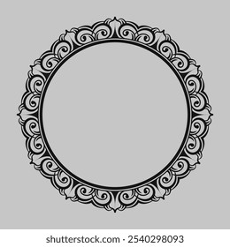 Ornamental round frame design, for logo and text