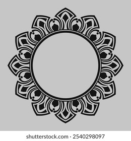 Ornamental round frame design, for logo and text