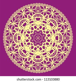 Ornamental round lace