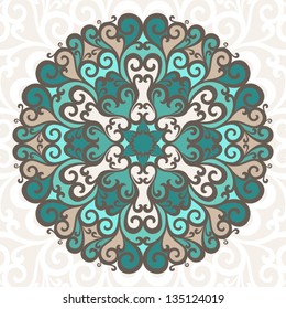 Ornamental round lace