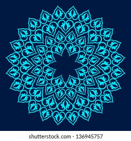 Ornamental round lace
