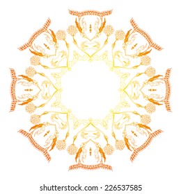 Ornamental round lace