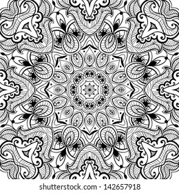 Ornamental round lace background