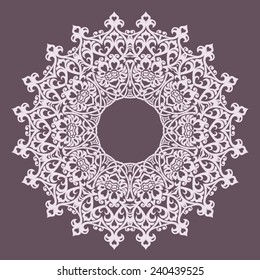 ornamental round lace background 