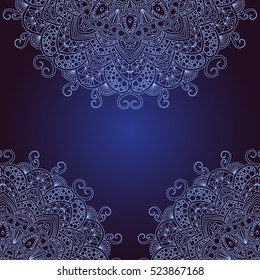 Ornamental round lace background