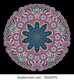 ornamental round lace background