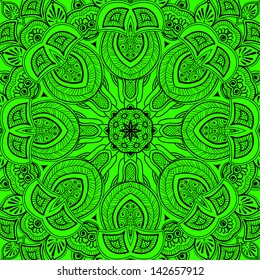 Ornamental round lace background_1