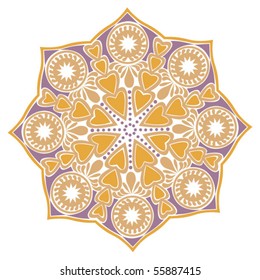 Ornamental round lace flower