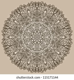 ornamental round lace pattern