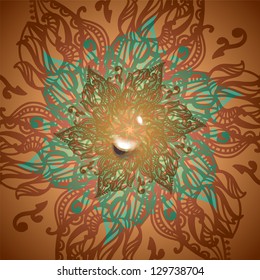 Ornamental round lace pattern