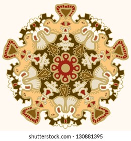 Ornamental round lace pattern