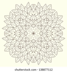 Ornamental round lace pattern