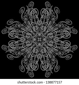 Ornamental round lace pattern