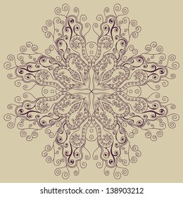 Ornamental round lace pattern