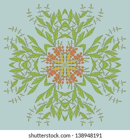 Ornamental round lace pattern