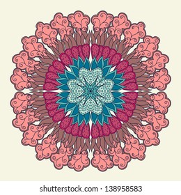Ornamental round lace pattern