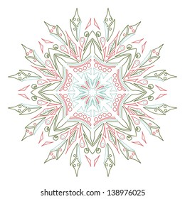 Ornamental round lace pattern