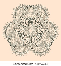 Ornamental round lace pattern