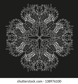 Ornamental round lace pattern