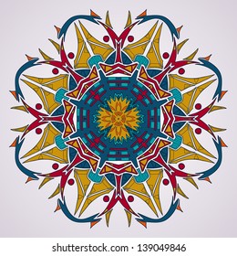 Ornamental round lace pattern