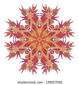 Ornamental round lace pattern