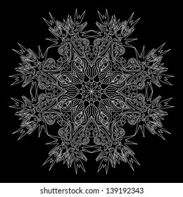 Ornamental round lace pattern