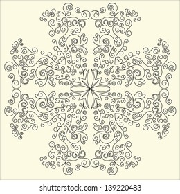 Ornamental round lace pattern