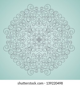 Ornamental round lace pattern