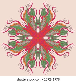 Ornamental round lace pattern