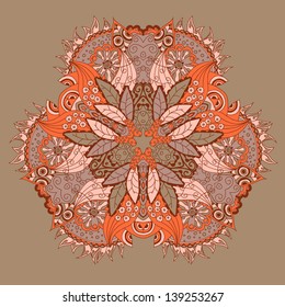 Ornamental round lace pattern