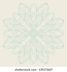Ornamental round lace pattern