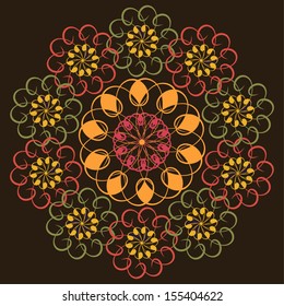 ornamental round lace pattern