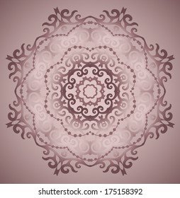Ornamental round lace pattern. 