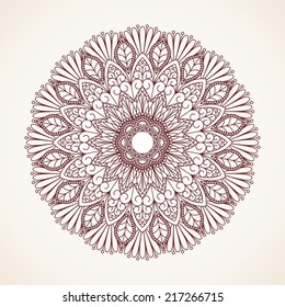 Ornamental round lace pattern.