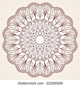 Ornamental round lace pattern.