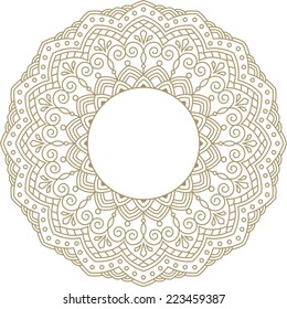 Ornamental round lace pattern.