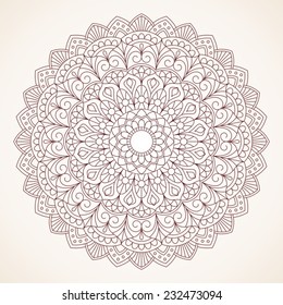 Ornamental round lace pattern.