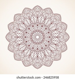 Ornamental round lace pattern