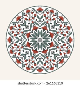 Ornamental round lace pattern.