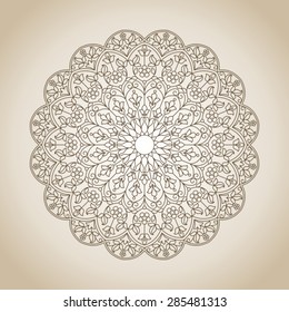 Ornamental round lace pattern.