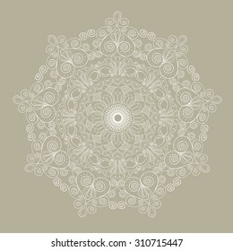 Ornamental round lace pattern