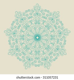 Ornamental round lace pattern