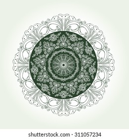 Ornamental round lace pattern