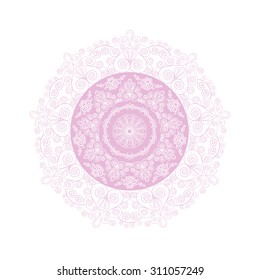 Ornamental round lace pattern