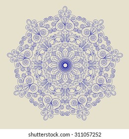 Ornamental round lace pattern