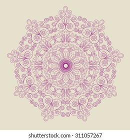 Ornamental round lace pattern