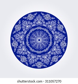 Ornamental round lace pattern