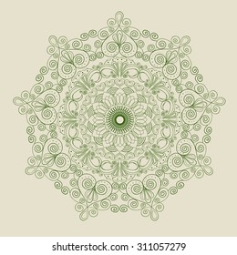 Ornamental round lace pattern